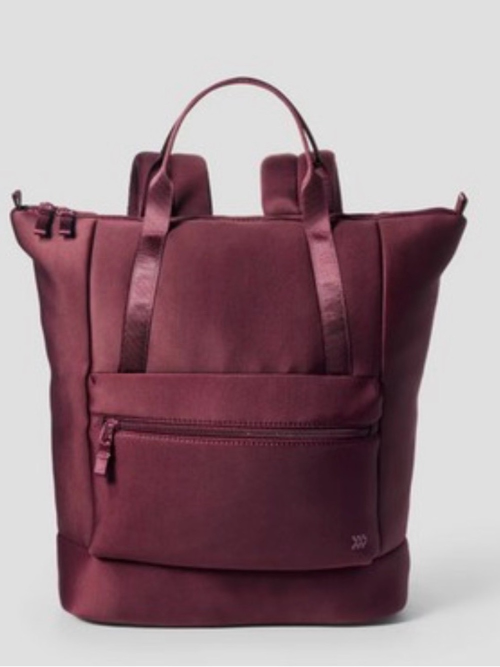 All In Motion Neoprene Burgundy Maroon Convertible Tote Backpack NWT